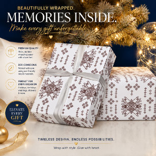 Persoonlijk Noords kerstcadeaupapier Cadeaupapier