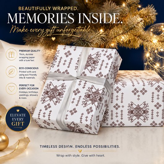 Persoonlijk Noords kerstcadeaupapier Cadeaupapier
