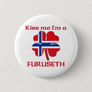 Persoonlijk Noors Kus Ik ben Furuseth Ronde Button 5,7 Cm