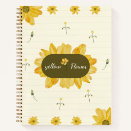Persoonlijk Notebook met Gele Bloem Notitieboek