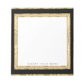 Persoonlijk notitieblok 'Crystal Gold Black' 14 x  (Voorkant)