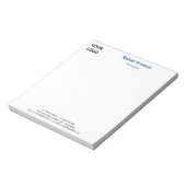 Persoonlijk Notitieblok met Eigen Tekst en Logo On (Linkerzijde)