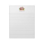 Persoonlijk notitieblok met gebloemd boeket voor z (Linkerzijde)