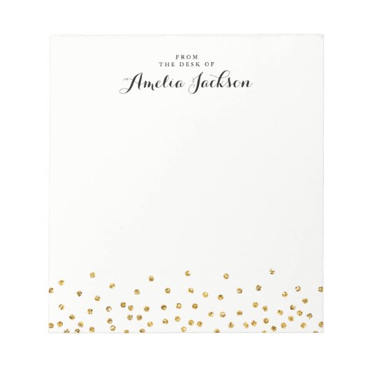 Persoonlijk Notitieblok met Gouden Confetti Kantoo (Voorkant)
