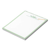 Persoonlijk notitieblok met monogram en potlood vo (Linkerzijde)