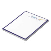 Persoonlijk notitieblok met monogram en potlood vo (Linkerzijde)