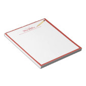 Persoonlijk notitieblok met monogram en potlood vo (Schuin)