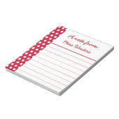 Persoonlijk Notitieblok met Rode Stippen Geschenk (Linkerzijde)