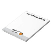 Persoonlijk notitieblok met sportief basketbalontw (Linkerzijde)