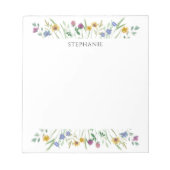 Persoonlijk Notitieblok met Wilde Bloemen (Voorkant)