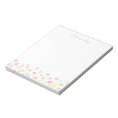 Persoonlijk Notitieblok Pastel Wilde Bloemen Blauw (Linkerzijde)