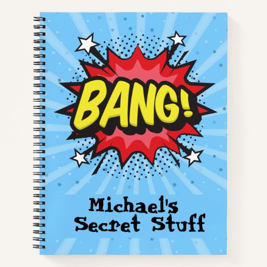 Persoonlijk notitieboek in pop art stripstijl (Voorkant)