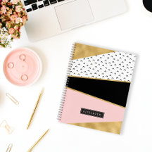 Persoonlijk notitieboek met abstract patroon