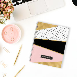 Persoonlijk notitieboek met abstract patroon