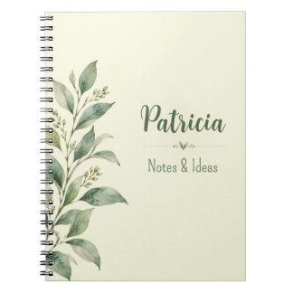 Persoonlijk notitieboek met botanische aantekening