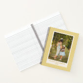 Persoonlijk notitieboek met gele gingham foto (Binnen)