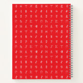 Persoonlijk notitieboek met monogram en runensymbo (Achterkant)