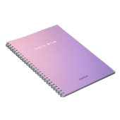 Persoonlijk notitieboek met naam Roze Paars (Rechterzijde)