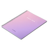 Persoonlijk notitieboek met naam Roze Paars (Linkerzijde)