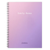 Persoonlijk notitieboek met naam Roze Paars (Voorkant)