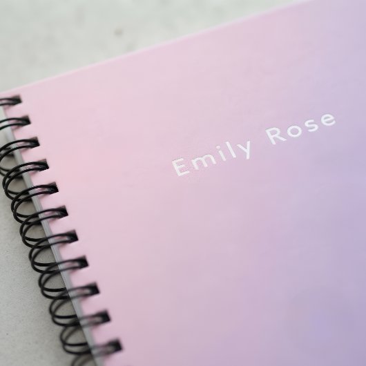 Persoonlijk notitieboek met naam Roze Paars