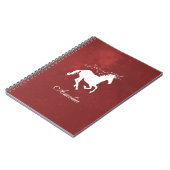 Persoonlijk notitieboek met rode eenhoorn (Linkerzijde)