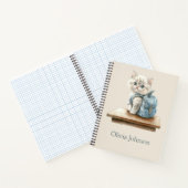Persoonlijk notitieboek met schattige kitten en ru (Binnen)