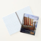 Persoonlijk notitieboek met Vikingschip-thema (Binnen)