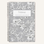Persoonlijk notitieboek met vintage rozen (Voorkant)
