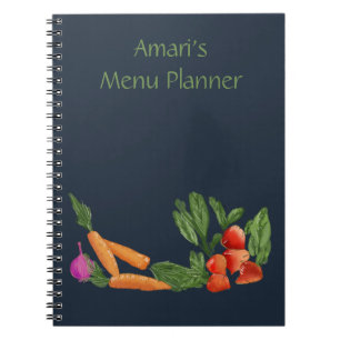 Persoonlijk notitieboek voor moestuin in blauw