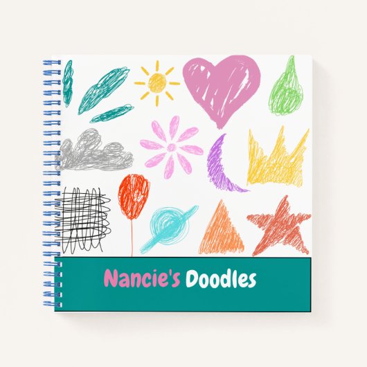 Persoonlijk notitieboekje met Doodle en schetsen Notitieboek (Voorkant)