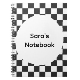 Persoonlijk Notitieboekje met Schaakbordpatroon  Notitieboek