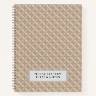 Persoonlijk Notitieboekje Retro Geometrisch Patroo Notitieboek