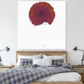 Persoonlijk november geboortebloem portret canvas afdruk (Insitu (Slaapkamer))