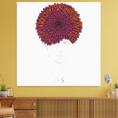 Persoonlijk november geboortebloem portret canvas afdruk (Insitu (Woonkamer))