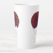 Persoonlijk november geboortebloem portret latte mok (Voorkant)