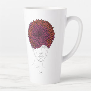 Persoonlijk november geboortebloem portret latte mok
