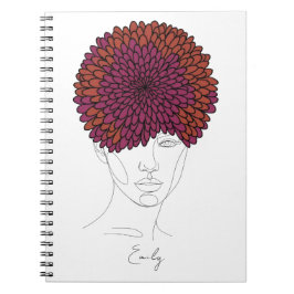 Persoonlijk november geboortebloem portret notitieboek