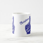 Persoonlijk nummer één boss-schuimvinger koffiemok (Center)