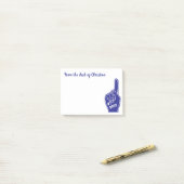 Persoonlijk nummer één boss-schuimvinger post-it® notes (Op bureau)