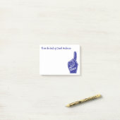 Persoonlijk nummer één coach schuimvinger post-it® notes (Op bureau)