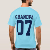 Persoonlijk nummer sport Jersey Grandpa T-Shirt (Achterkant)