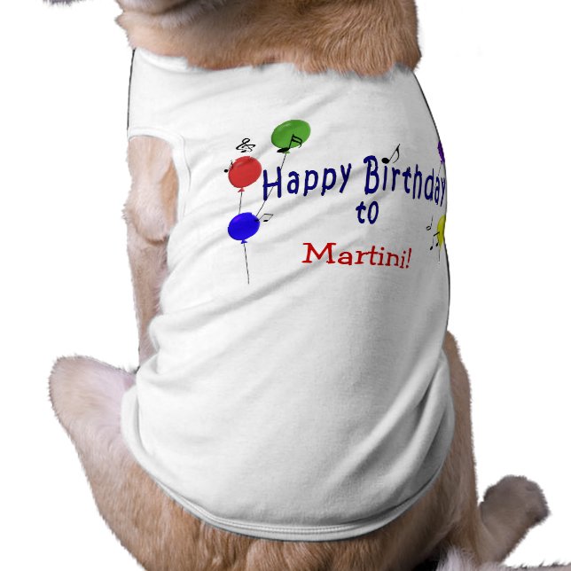 Persoonlijk nummer van Birthday Song T-shirt (Achterkant)