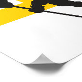 Persoonlijk nummer van de Hockey Player Black en G Poster (Hoek)