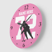 Persoonlijk nummer van Hockey Player op Roze Grote Klok (Hoek)