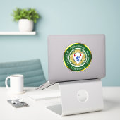 Persoonlijk O'Brennan Ierse Schild & Keltisch Krui Sticker (Laptop op bureau)