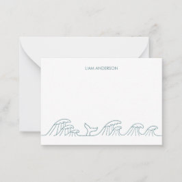 Persoonlijk Oceaan golven kust kinderen Notitiekaartje