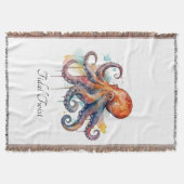 Persoonlijk Octopus Kust Welkomst Cadeau Deken (Voorkant)