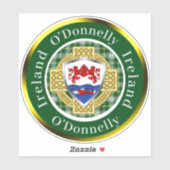 Persoonlijk O'Donnelly Iers Schild/Keltisch Kruis Sticker (Vel)