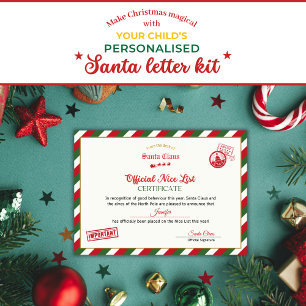 Persoonlijk Officieel Nice List-certificaat van Si Kaart